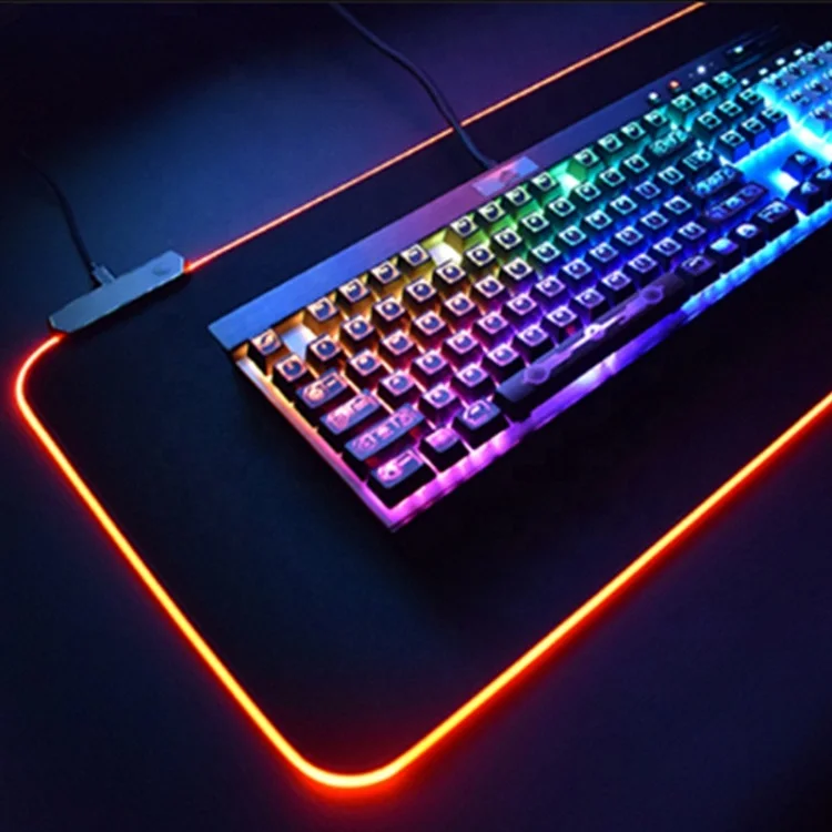 Rgb Gaming Mouse Pad With 14 Lighting Modes Desk Pad With Multi Size Big Custom Mouse Pads