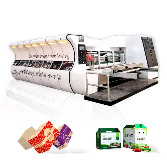 Carton Pizza Box Packing Making Machine Corrugated Cardboard Flexo Printing Rotary Die Cutting Machine