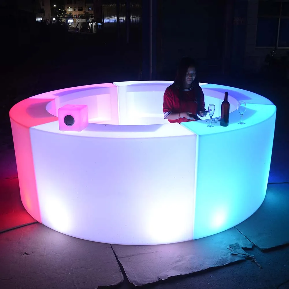 design mini hotel bar counter /hookah bar furniture lounge,luxury LED bar table, Illuminated fantastic bar counter stools