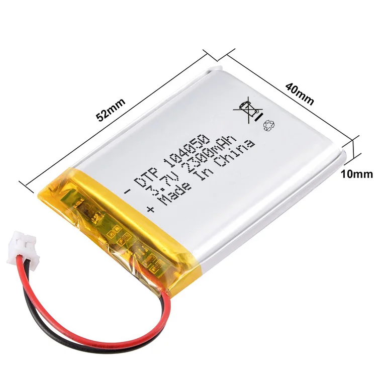 High Capacity iphone Battery DTP 104050 3.7V 2300mAh Rechargeable  li-ion battery Li Polymer Battery for 3D glasses
