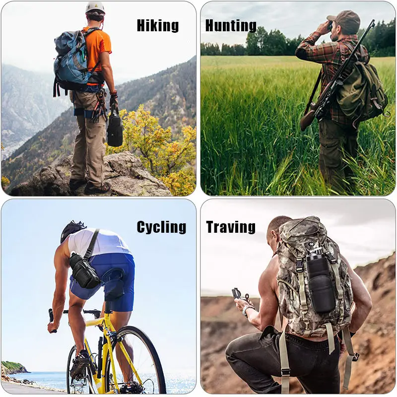 BSCI Factory Supplier Custom Logo Hiking Travel Outdoor Neoprene Sleeve Bottle Carrier Holder Cooler Sling Water Bottle Bag