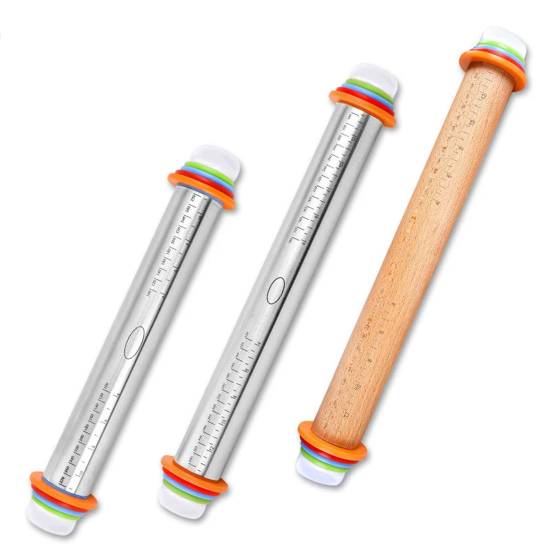 Rolling Pin Dough Roller for Pasta Cookies Pie Pizza Chapati Fondant Rolling Pins for Baking Bread Making Tools and Supplies