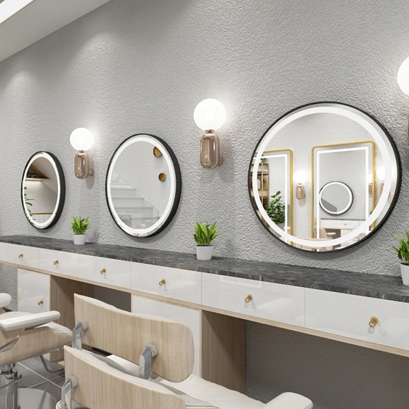Goodway aluminum frame eco friendly double salon station mirror for salon mirror tv