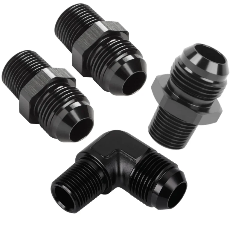 Haofa Black Blue Anodized Aluminum AN To NPT Adapter Fittings Straight 45 90 Degree