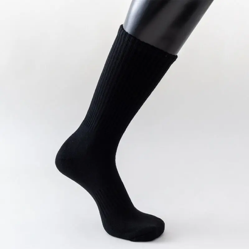 Logo Customize Cozy Ribbed Athletic Basketball Men Crew Sock Custom Plain White Socks For Sports
