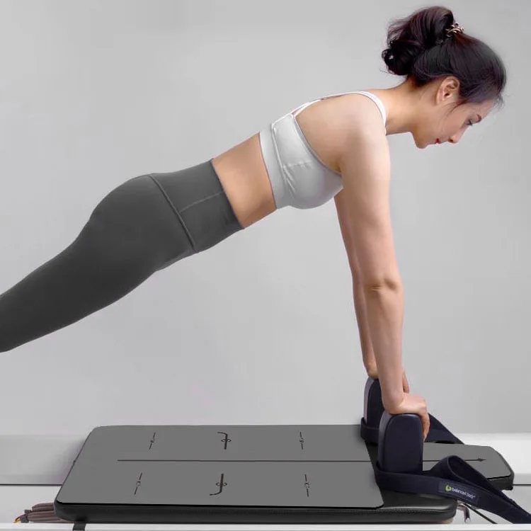 Gym Sweat Anti-Slip Pilates Sticky Mat Suede Printed Reformer Mat for Pilates Chair