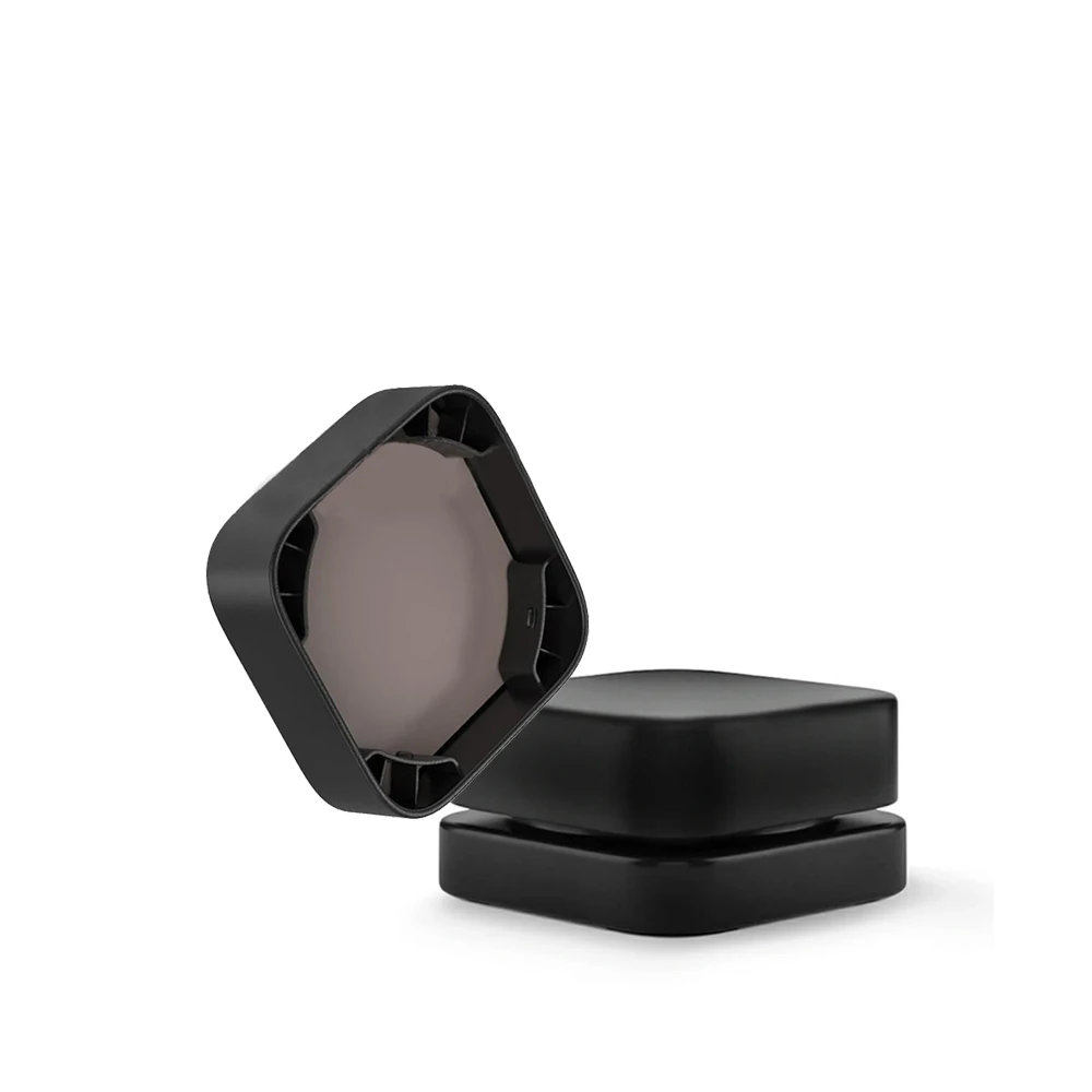 3g 5g 7g 9g Small Matte Black Glass Jar Concentrate Containers with PTFE Liner