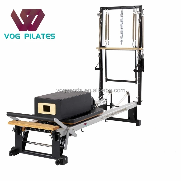 CHINA Aluminum Alloy Pilates Reformer with Tower Machine Bed Sale with Pilates Reformer Springs and Reformer Mat