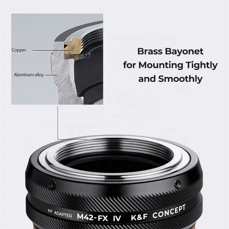 K&F Concept High Precision Lens Mount Adapter M42-FX for M42 Series Lens to Fuji X Series Mount Camera
