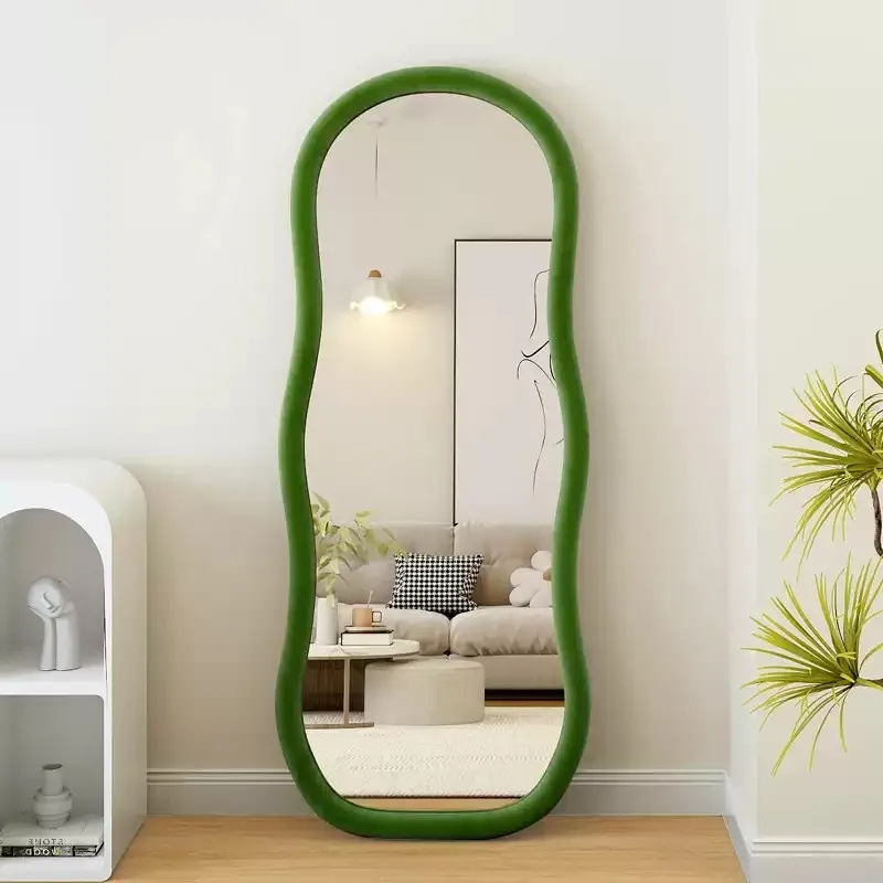Wholesale Full-length mirror  home standing floor mirror living room  wavy dressing mirror