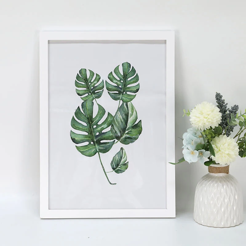 Frame A0 A1 A2 A3 A4 8x10 11x14 Photo Picture Frame for Wall Pine Wood Oak Solid 13 Colors Black White Pink Blue Brown Aibo Zk