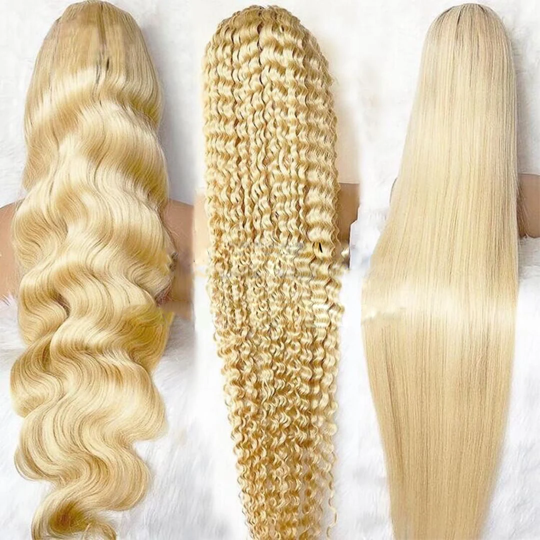 Raw Peruvian Virgin Human Hair 613 Blonde Colored Lace Front Wig For Black Women Hd Lace Frontal Wig Full Lace Human Hair Wigs