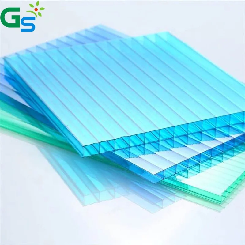 8Mm Heat Insulation Light Weight Multiwall Polycarbonate Hollow Sheet For Skylight Builing