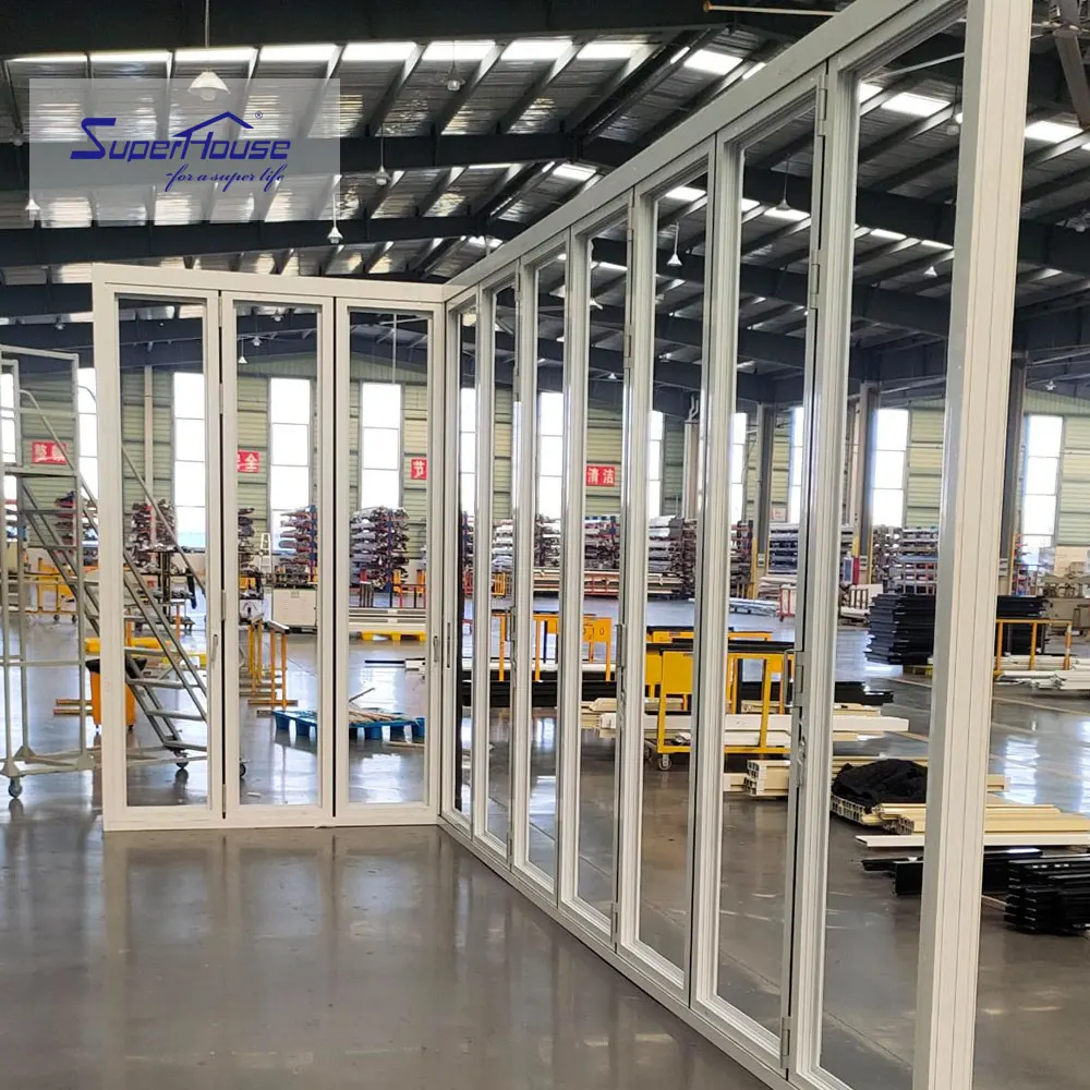 Florida approved hurricane proof folding door glass door aluminum for houses