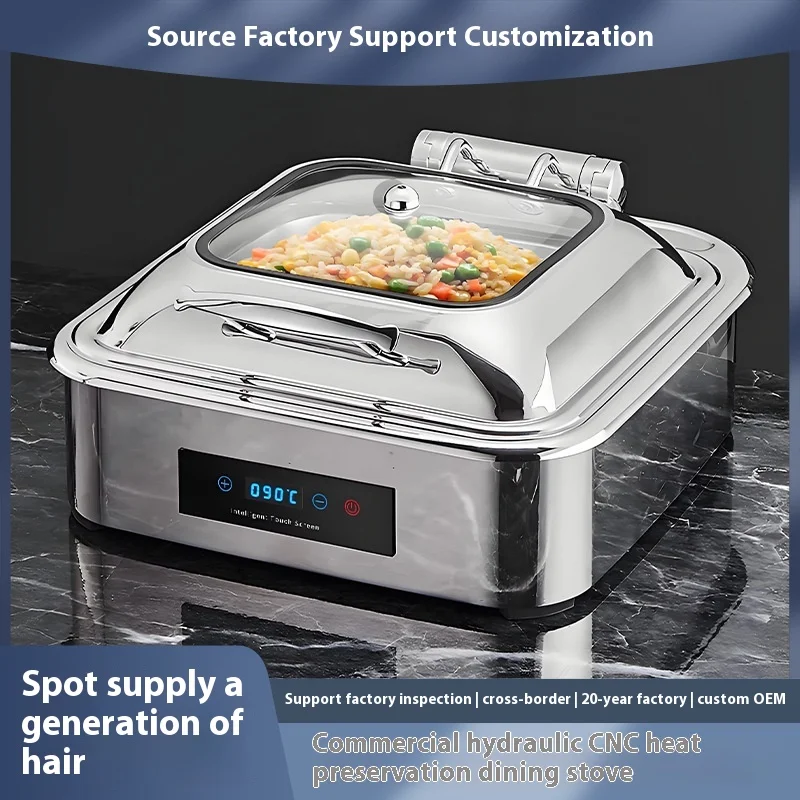 Нержавеющая сталь и стекло гидравлическая столовая для буфета электрическая нагревательная ресторанная печь завтрака гостиниц ресторанов