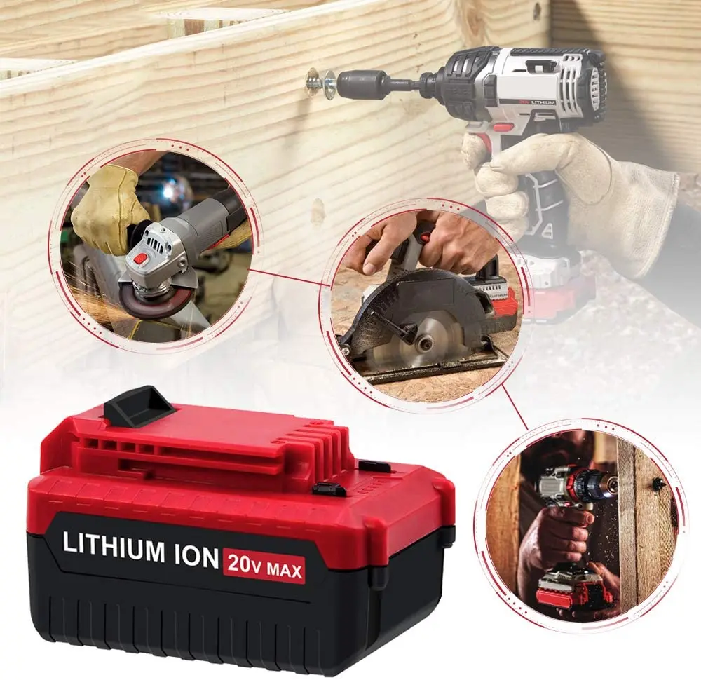 20v 6.0ah Li-ion Rechargeable Power Tools Cordless Drill Battery Pack Replacement For Porter Cable PCC680L PCC682L PCC681L