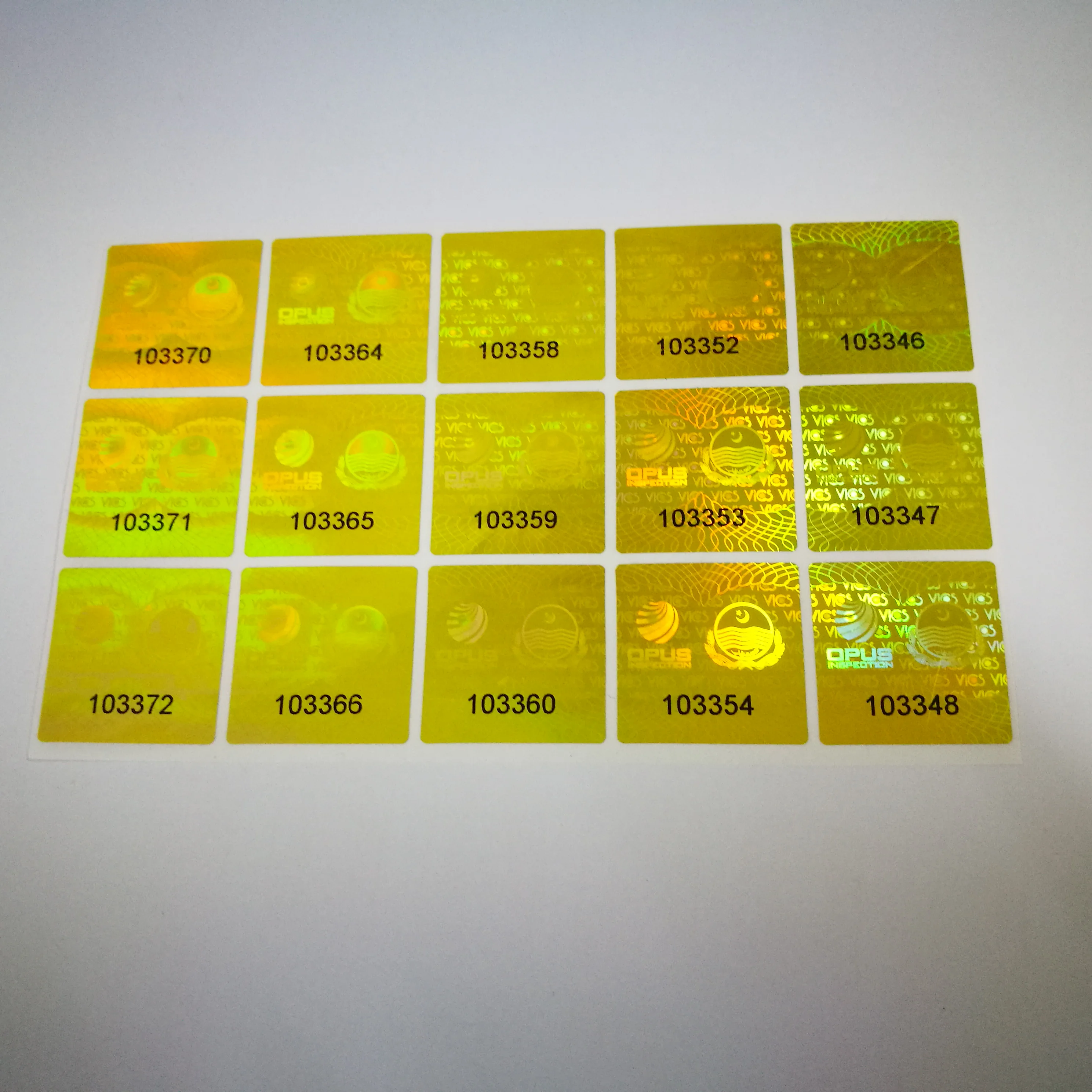 Многоканальный лазер безопасности голографическая этикетка