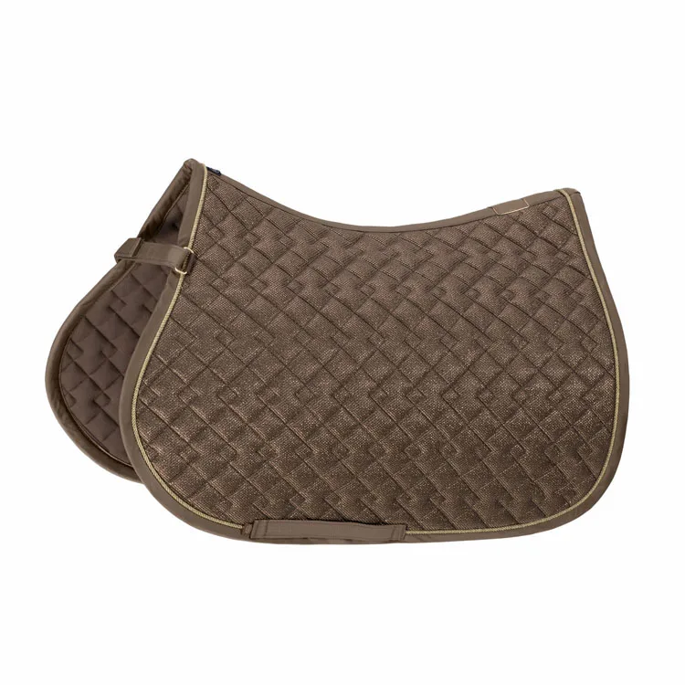 Customized Logo Equestrian Competition Skin Friendly Quilted Horse Saddle Pad For Horse Riding
