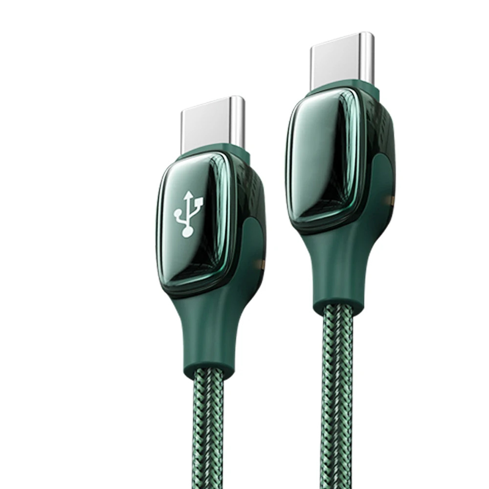 
Type-c Braided Nylon 1m Support PD 5a 100w Type C To C Cable Fast Charging USB Data Cable 