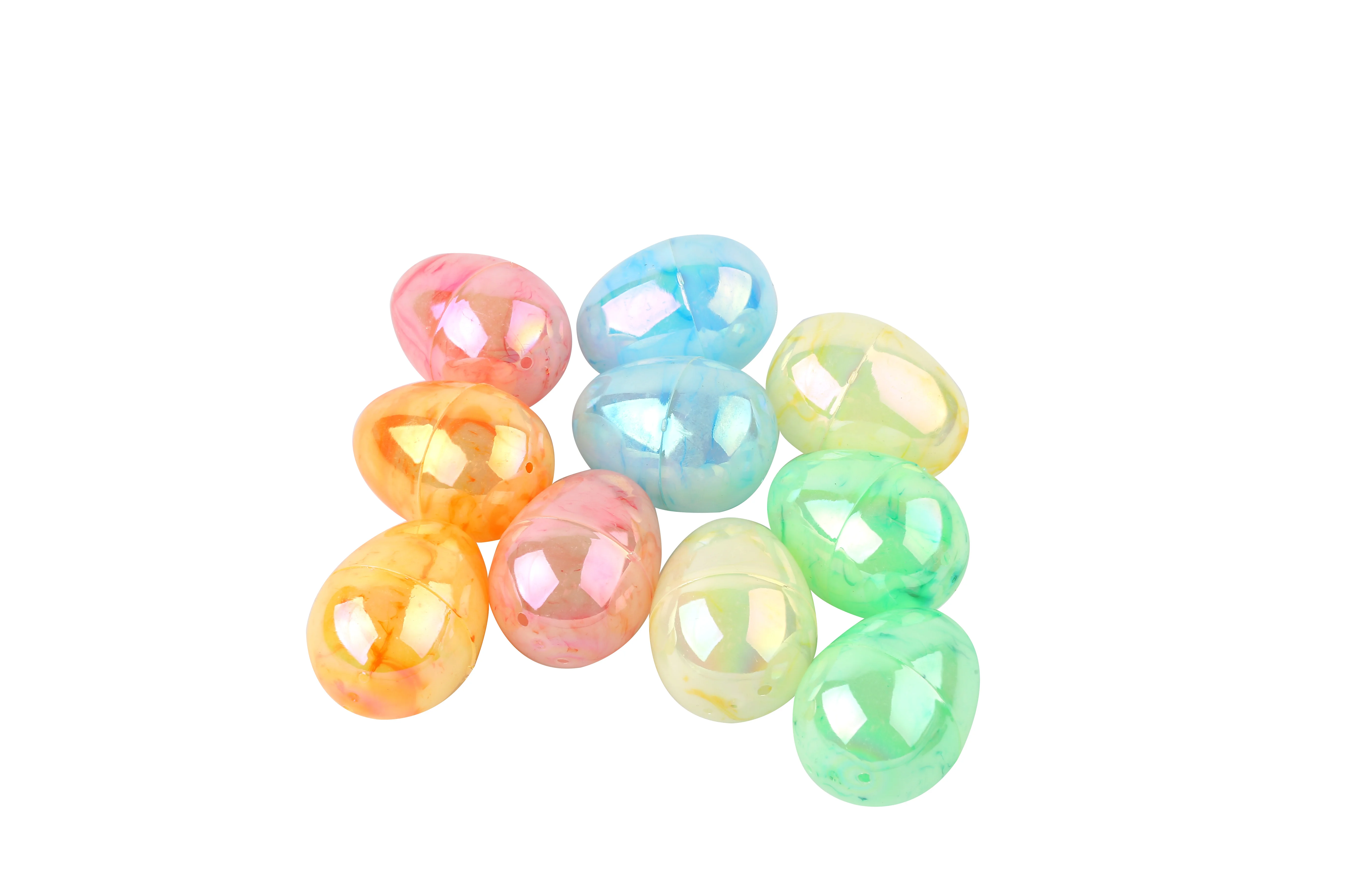 Wholesale custom holiday plastic eggshell Easter printed eggs holiday party children surprise funny eggs