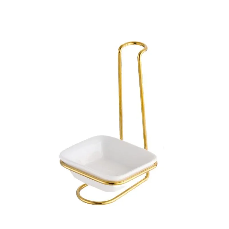 Wholesale Golden Kitchen Rack Spoon Rest Holder for Kitchen Utensil Ladle Holder