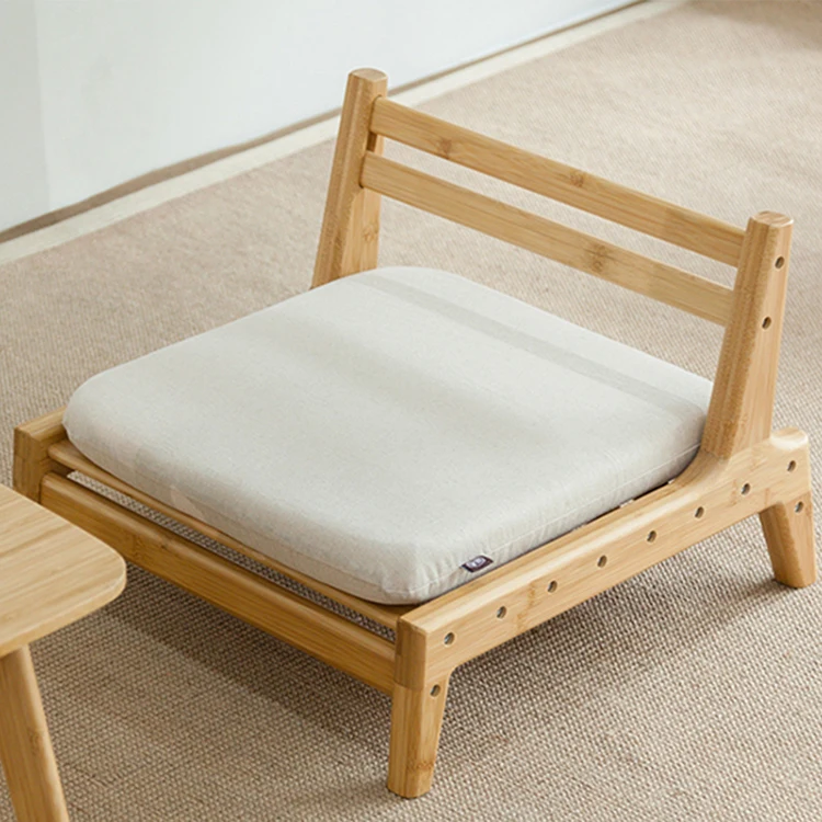 
bamboo tatami Chair Bamboo Floor Chair for Living Room Japanese Tatami Chair with Cushion 