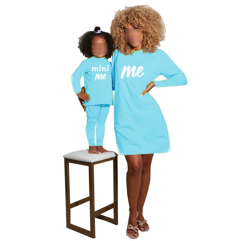 Одежда для мам и я, пуловер из 100% хлопка, толстовки, пижамы с длинным рукавом для женщин