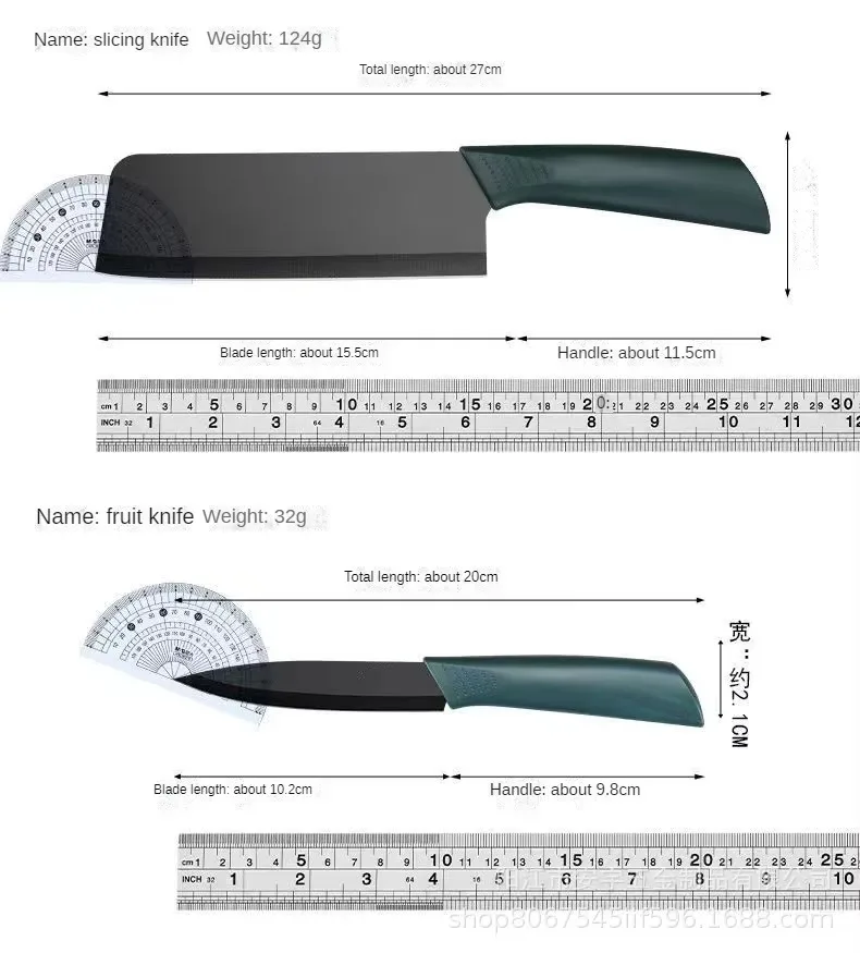 Lady Cleaver Kitchen Knife Dark Green Stainless Steel