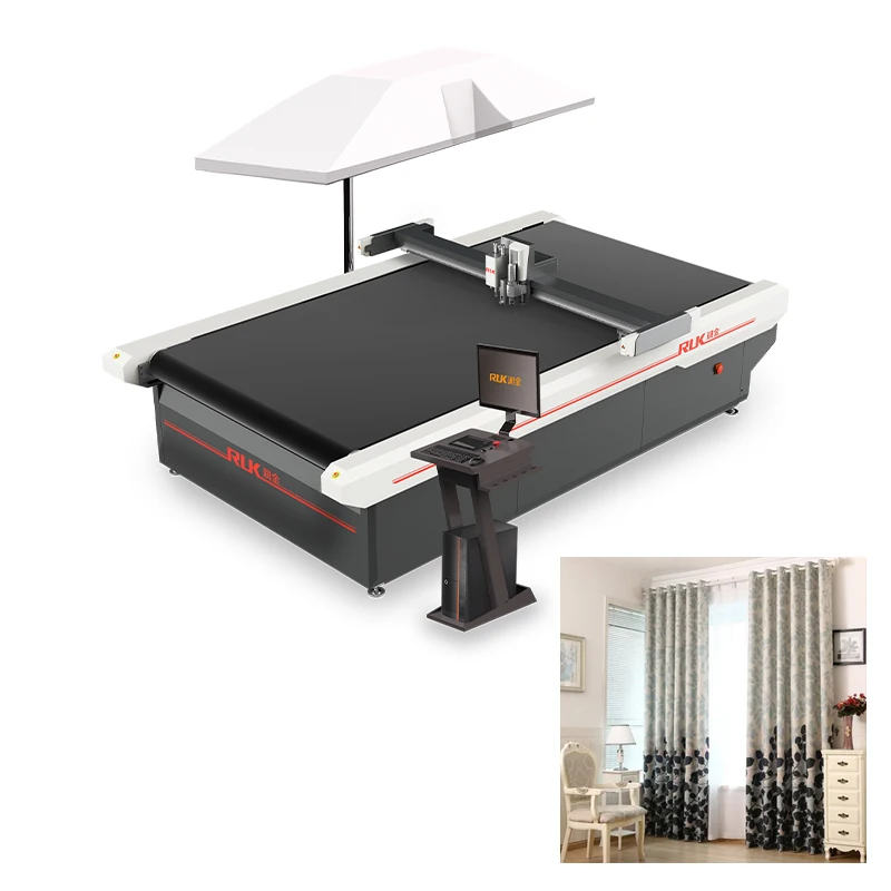 Ruk Flatbed Leather Cloth Cutting Machine Digital T Shirt Cutting Plotter Automatic Cutting Machine