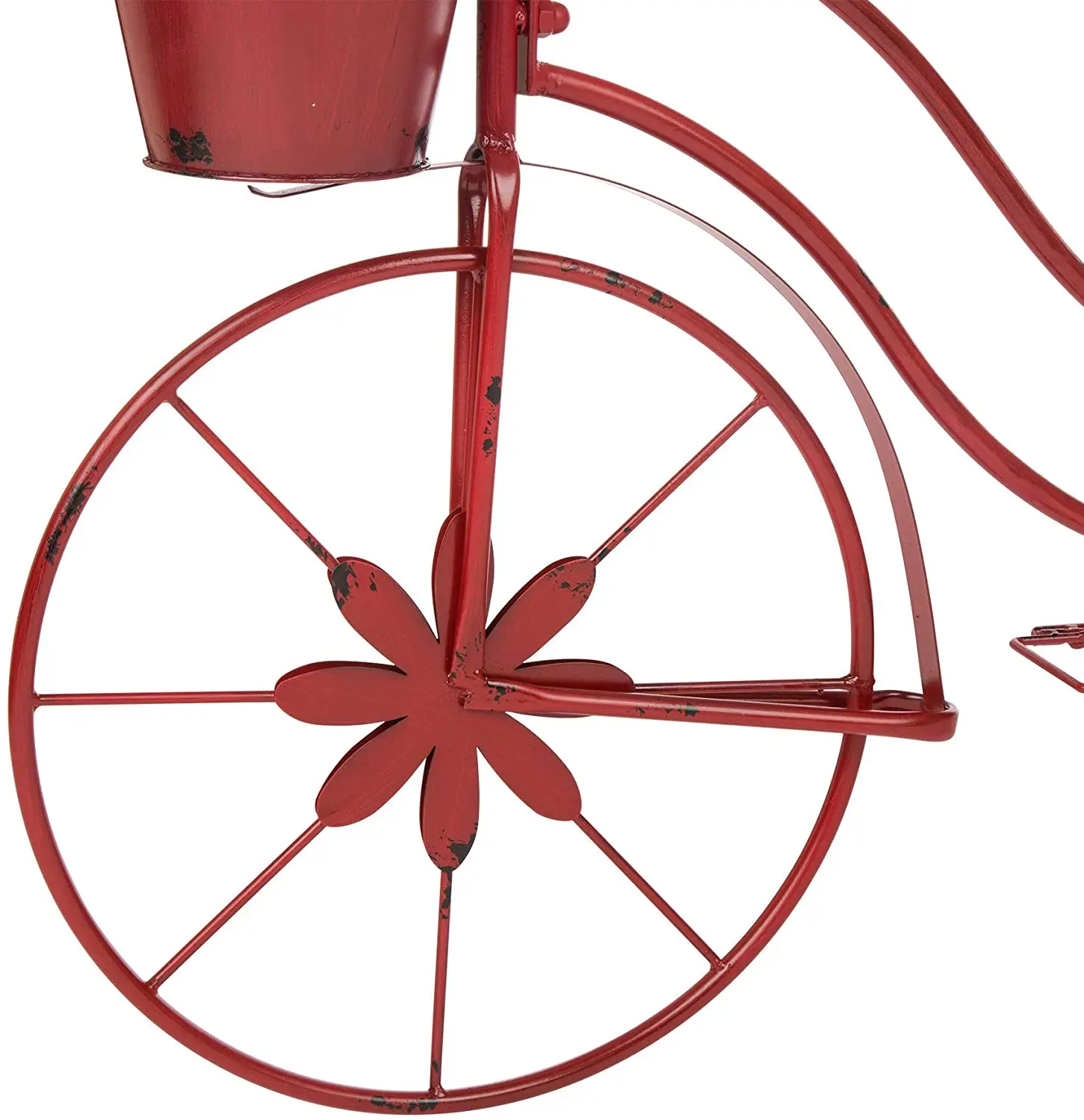 Metal Home And Garden Standing Bicycle Planter Hand Painted Flower Holder