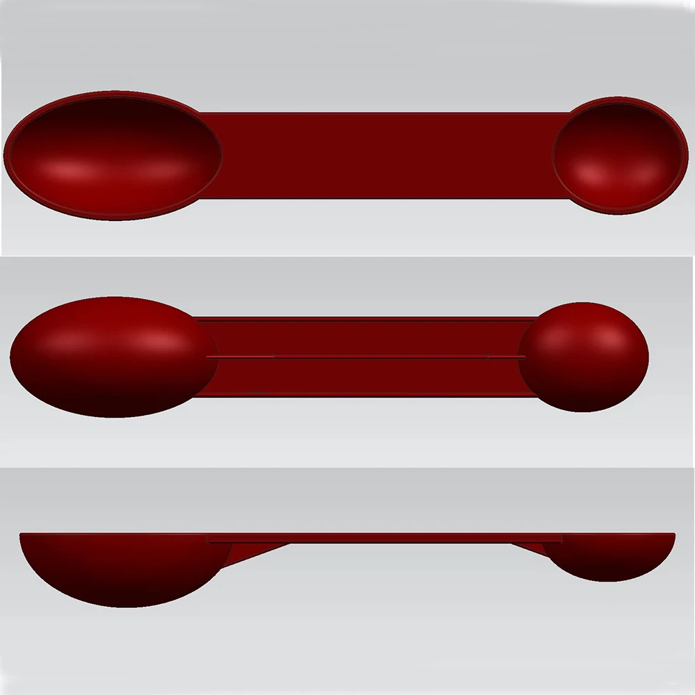 Custom shape colour size capacity food grade PP plastic double ended sided powder measuring spoon scoops