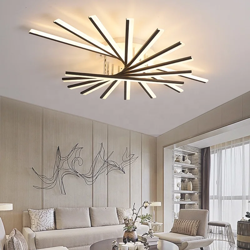 Minimalist Ceiling Lights Living Room Linear Chandelier Lights AC90V-260V Modern Bedroom LED Chandelier