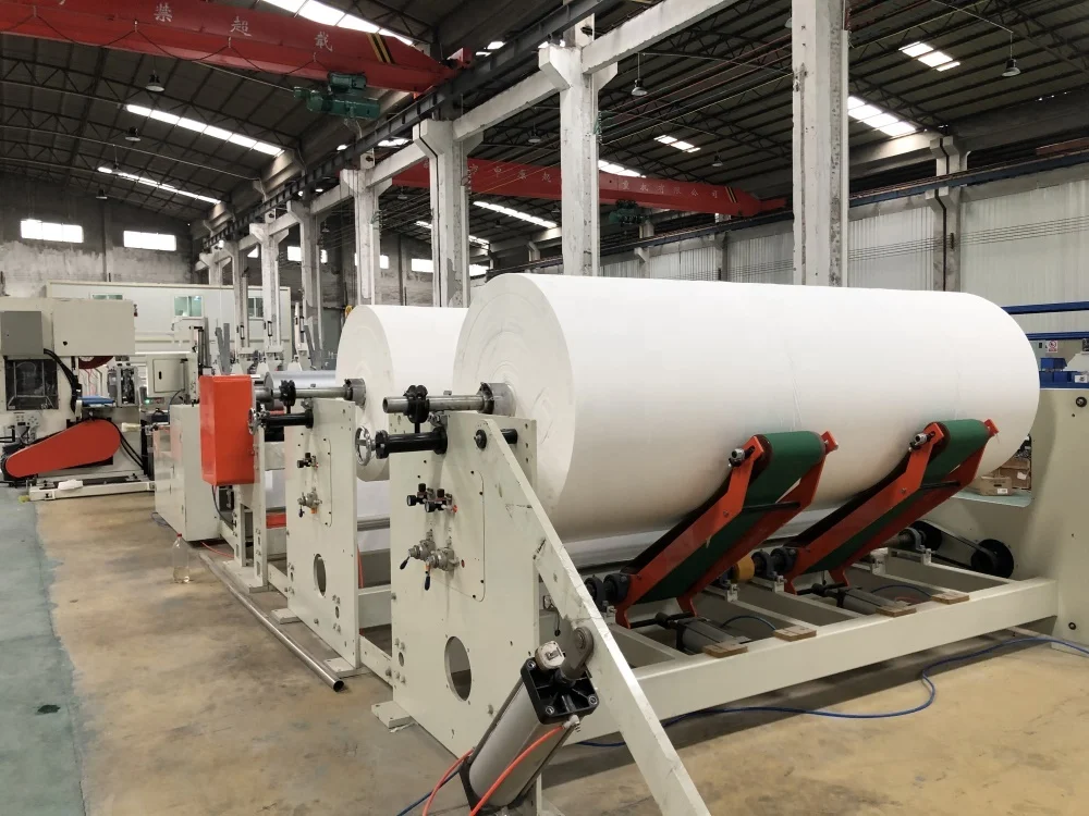 FEXIK 400-450m/min Speed Non-stop Perforating Toilet Paper Rewinding Machine Embossed Toilet Tissue Paper Roll Making Machine