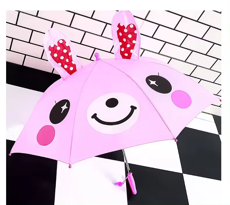 Cute Cartoon Umbrella Kid Animation Creative Long-handled 3D Ear Modeling Kids Umbrella For Children Boys Girls umbrella factory