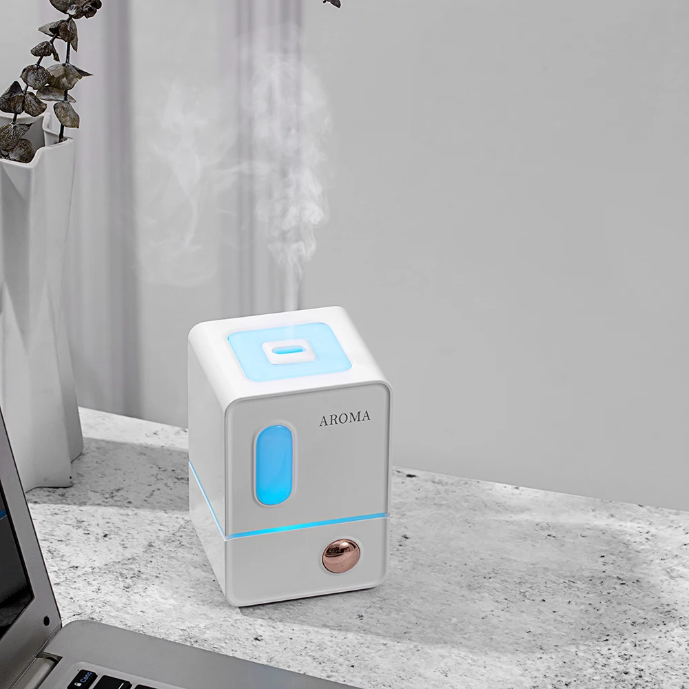 Mini desktop 150ml 7 led color lights quiet h2o spray nano mist air purifier wet fogger ultrasonic aroma diffuser humidifier