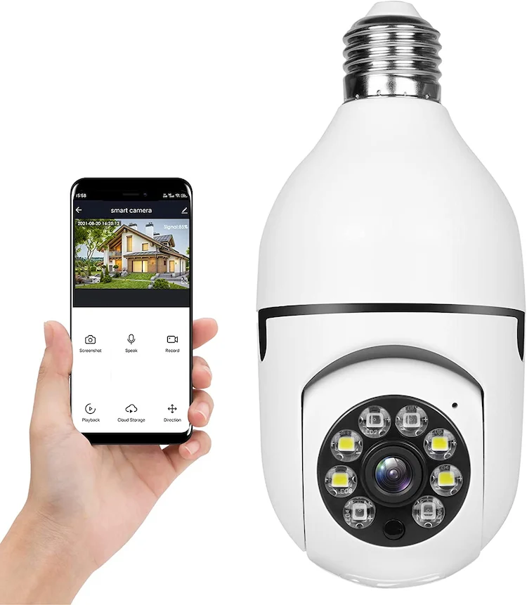 BK CCTV security Wireless bulb camera 360 degree panoramic network monitor WiFi bulb camera WIFI LAMP CAMERA