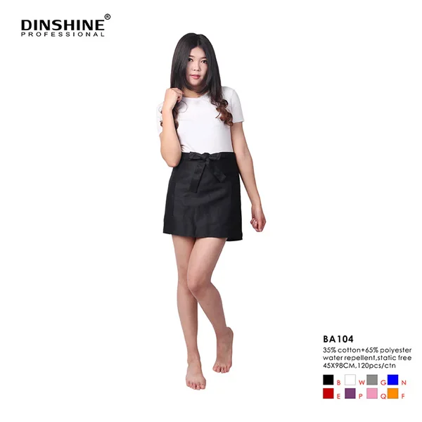 Polyester Waterproof Customized Beauty Hairdresser Apron Work Nail Salon Apron With Tool Pockets