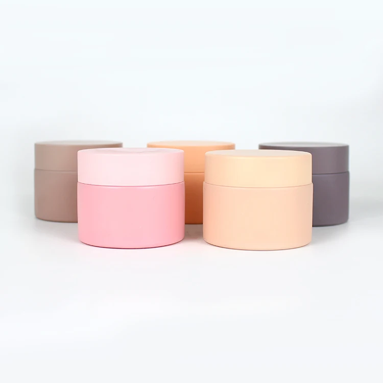 
Customized color 50ml empty frosted ceramic cosmetic cream jar 