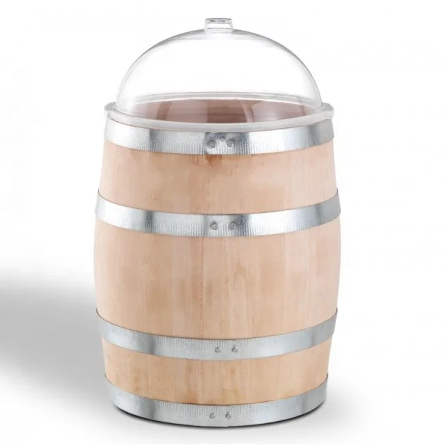 Custom Logo Wooden Food Storage Rice Nuts Pulses Barrel