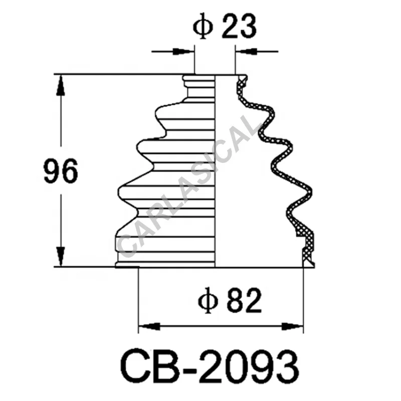 
Auto Rubber Parts Drive Shaft CV Joint Rubber Boot No. FB-2093 Outer Dust Boot OE No.39241-0M325 