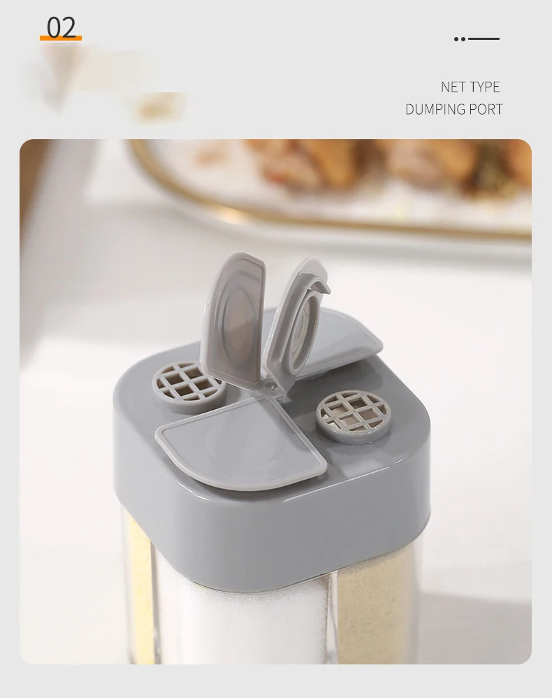 PP clear kitchen 4 in 1 spice seasoning storage box