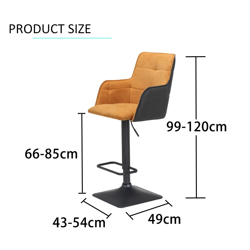 
SKY New Product Custom Design Swivel Fabric Surface Adjustable bar high chair bar modern stools with Cafe Living Room 