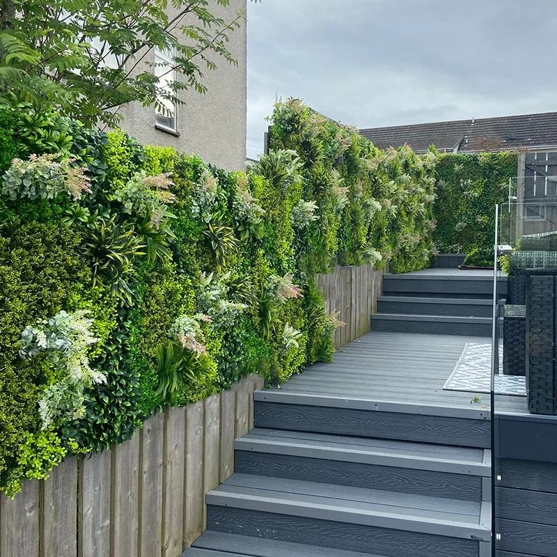 panels outdoor artificial hedge panel vertical foliage living green lawn garden plant grass wall panels hanging artificial plant
