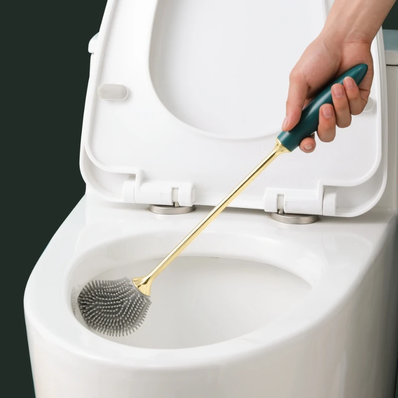 Sanga New TPR Household Cleaning Tools & Accessories Automatic Wall Mounted Plastic Cleaning Toilet Brush for Bathroom