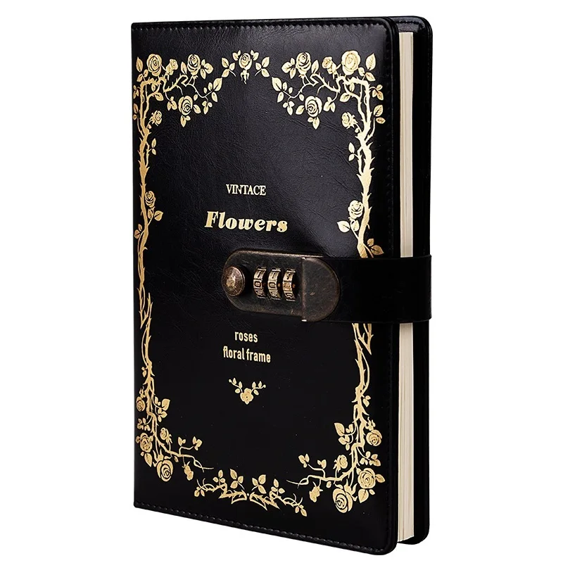 Изготовленный на заказ логотип бизнес-линия бумага паролем дневник ПУ кожа заблокирован проектировщиков и записная книжка, превосходный набор в подарочной коробке, с замком и ключом