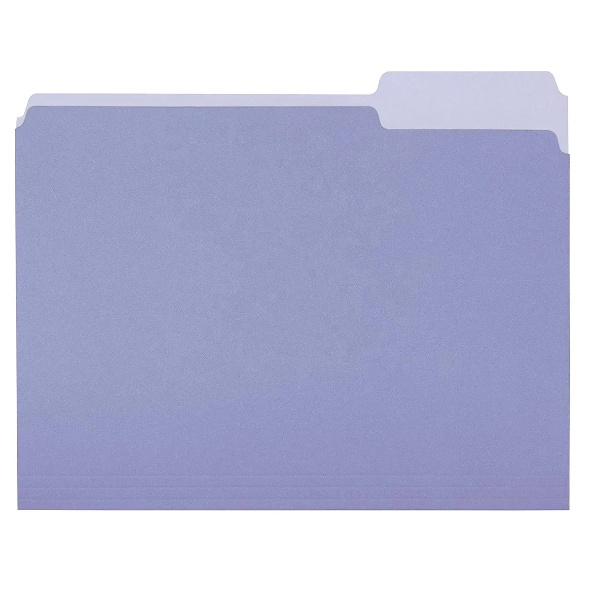 office stationary Durable 11 pt Lavender 1/3 Cut Tab Letter Size 8.5 by 11 inches Colorful Manila file folders
