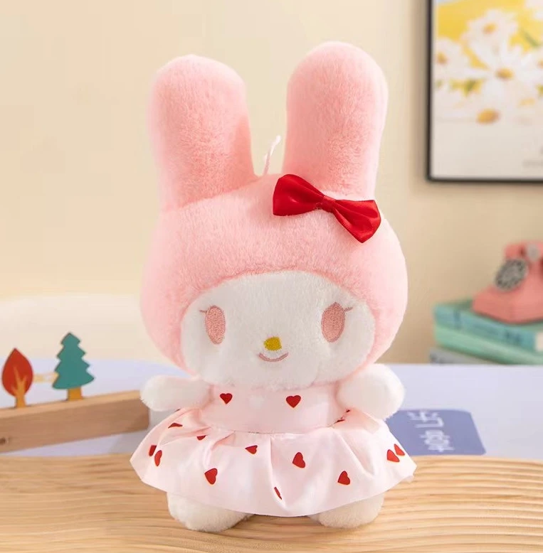 Hot selling 23cm 8inch kuromi and my melody plush toys Festivals gifts anime cartoon  plush claw machine toys