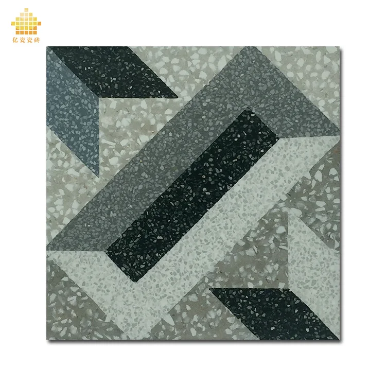 
 Декоративная керамическая напольная плитка 200x200 мм, серый цветочный узор, плитка, художественная плитка  