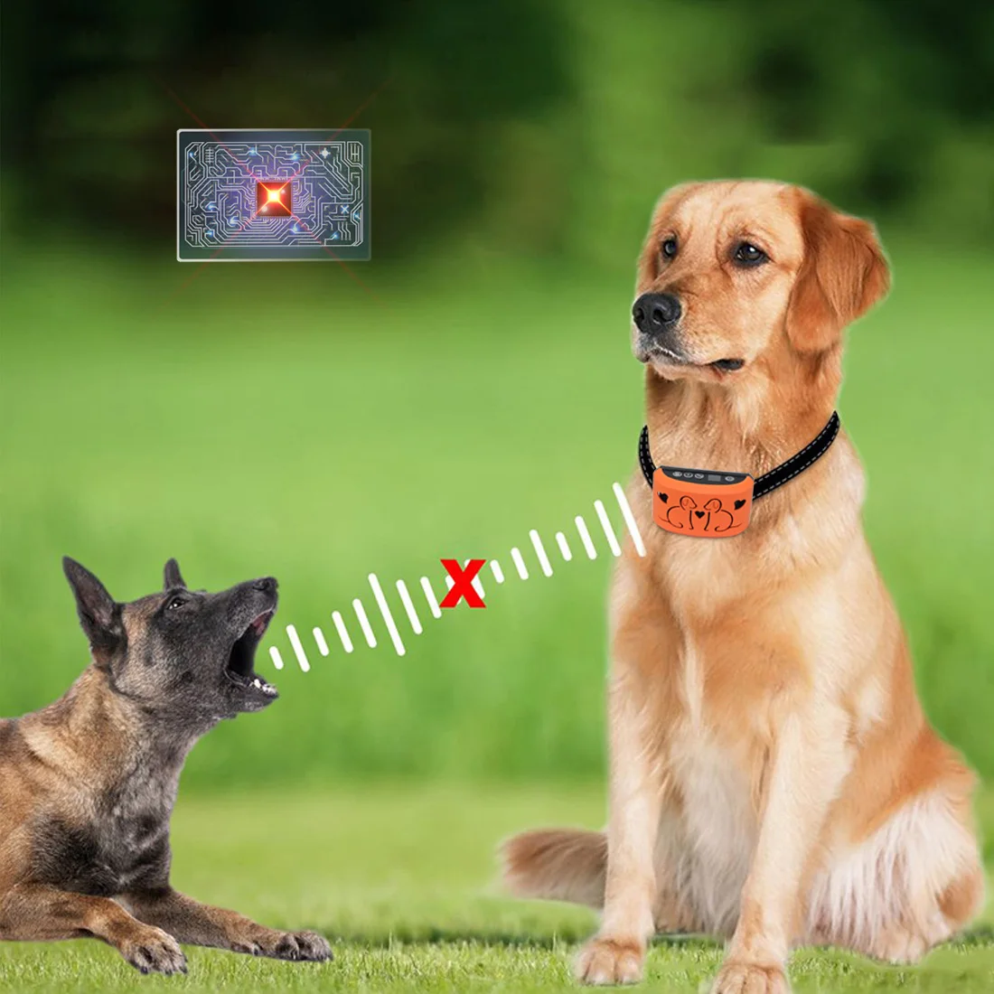 2022 Pet Accessories China Wholesale LED Digital Display Dog Anti-bark Collar