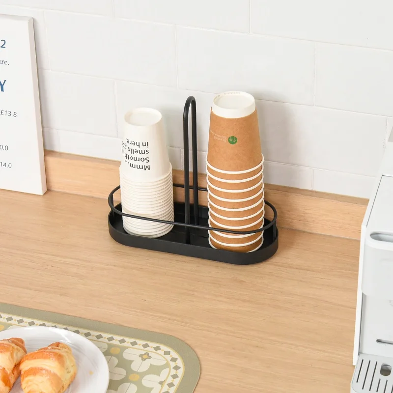 Tabletop Paper Cup holder home drinking machine bar milk tea coffee shop disposable cup take cup device shelf